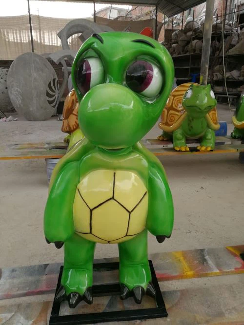 Anpassa populära tecknade djurliv storlek glasfiber statyer