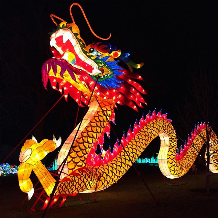 Festival Decoration Traditional Chinese Silk Dragon Lantern