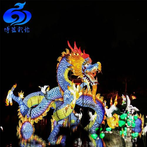 Festival Light Show Chinese Chinese Red Dragon Lantern