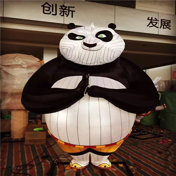 Led Indoor And Outdoor Festival Show Laminate Silk Lantern Figure